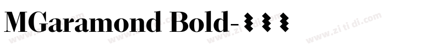 MGaramond Bold字体转换